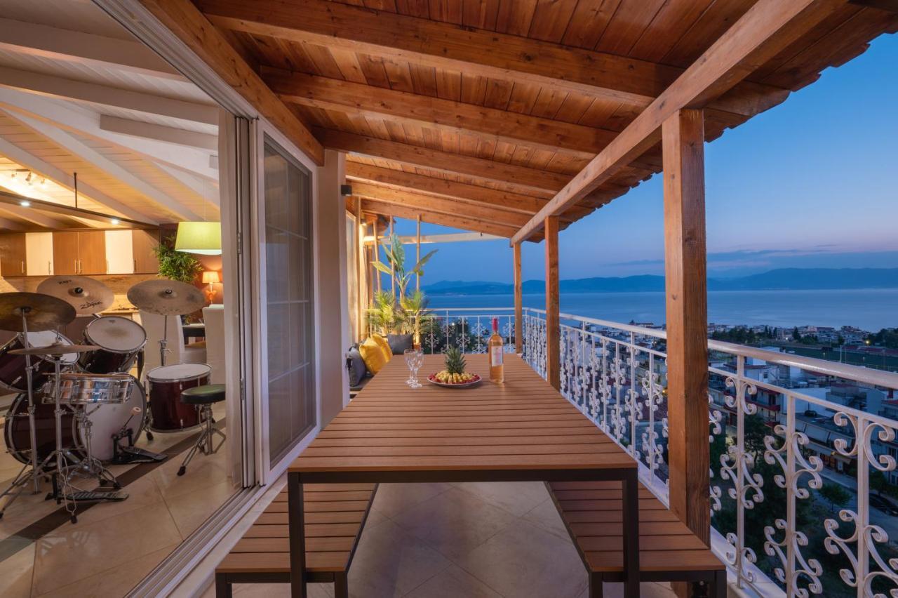Panoramic View!Penthouse 120Qm Of Sea & Mountain Βίλα Λουτρά Αιδηψού Εξωτερικό φωτογραφία