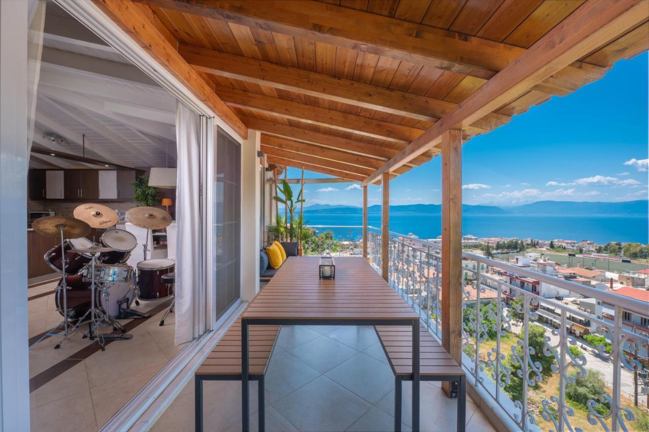 Panoramic View!Penthouse 120Qm Of Sea & Mountain Βίλα Λουτρά Αιδηψού Εξωτερικό φωτογραφία